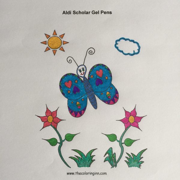 Test Picture Colored with Aldi Scholar Gel Pens Test Picture Colored with Aldi Scholar Gel Pens