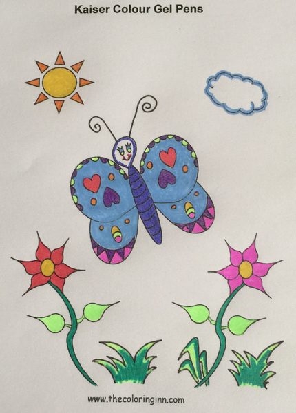 Test Picture Colored with KaiserColour Gel Pens Test Picture Colored with KaiserColour Gel Pens