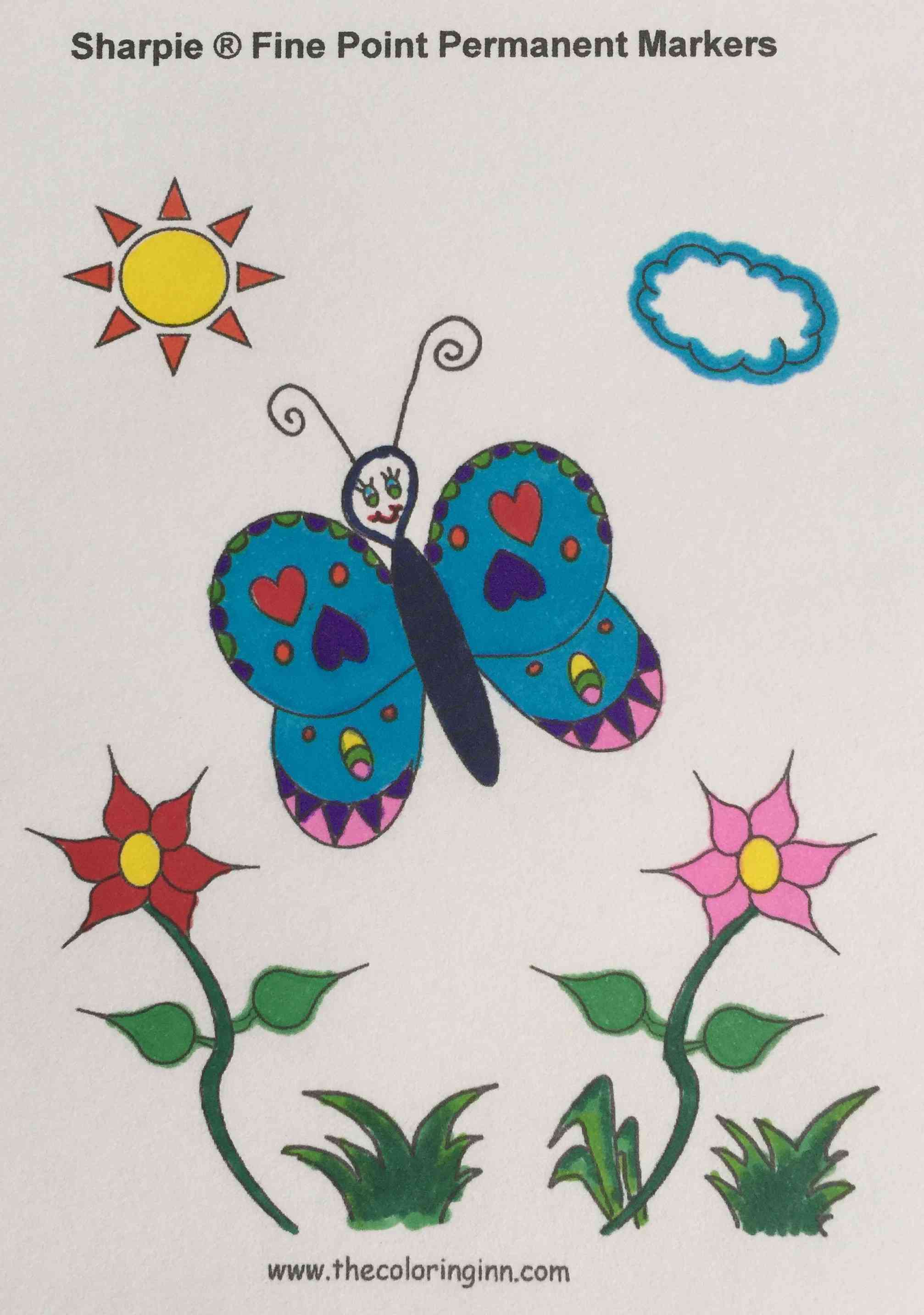 Test Picture Colored with Sharpie ® Fine Point Permanent Markers Test Picture Colored with Sharpie ® Fine Point Permanent Markers