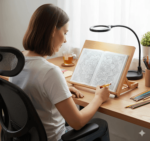Comfortable workplace environment for coloring